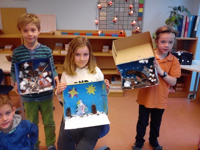 weihnachtlicher Schuhkarton